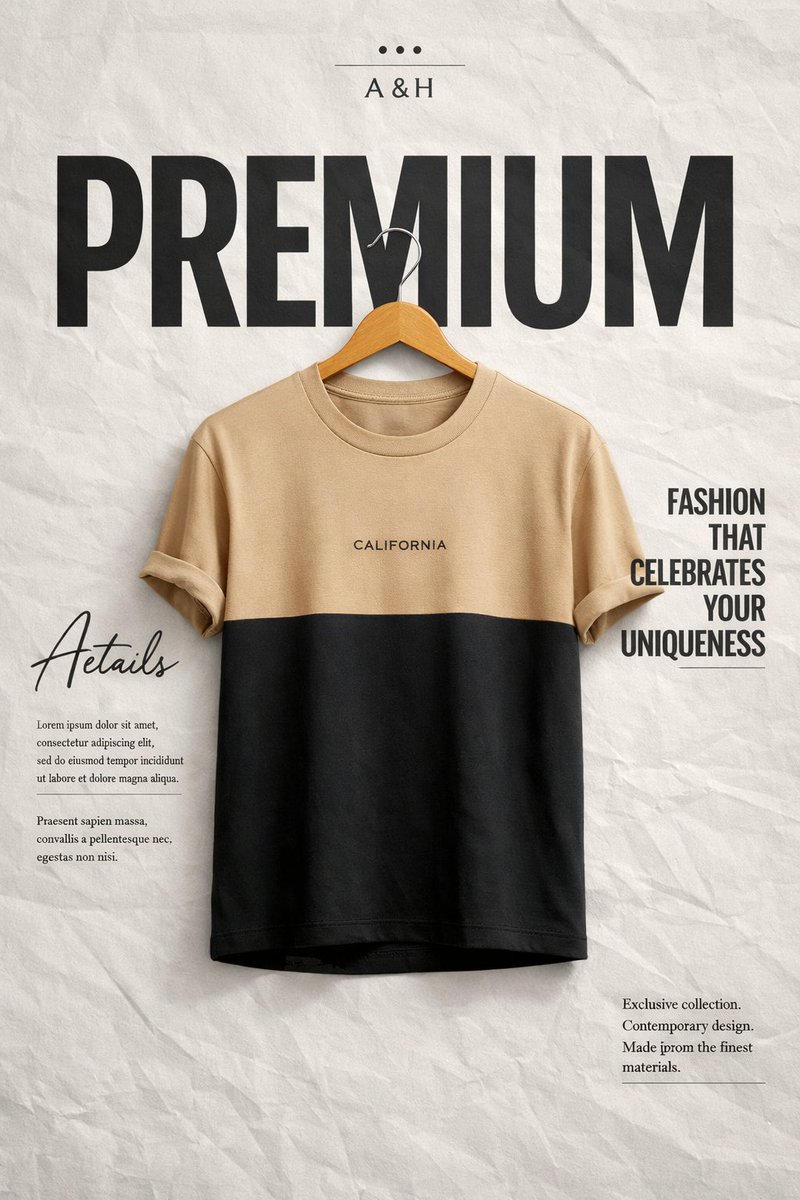 A&H — Premium Fashion Poster — A&H Premium — Fashion That Celebrates Your Uniqueness