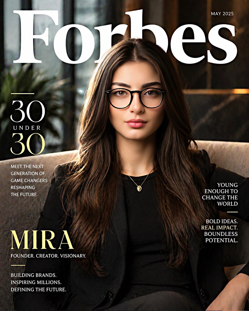 Editorial Power Series — Forbes & Sport Campaigns — Forbes 30 Under 30 — Mira