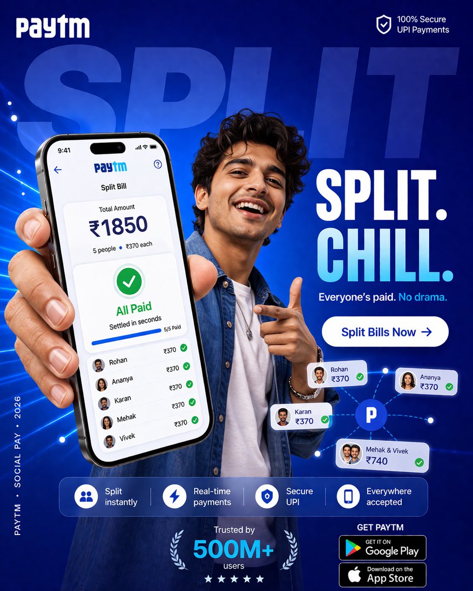 Split. Chill. — Fintech Campaign — Paytm — Split. Chill.