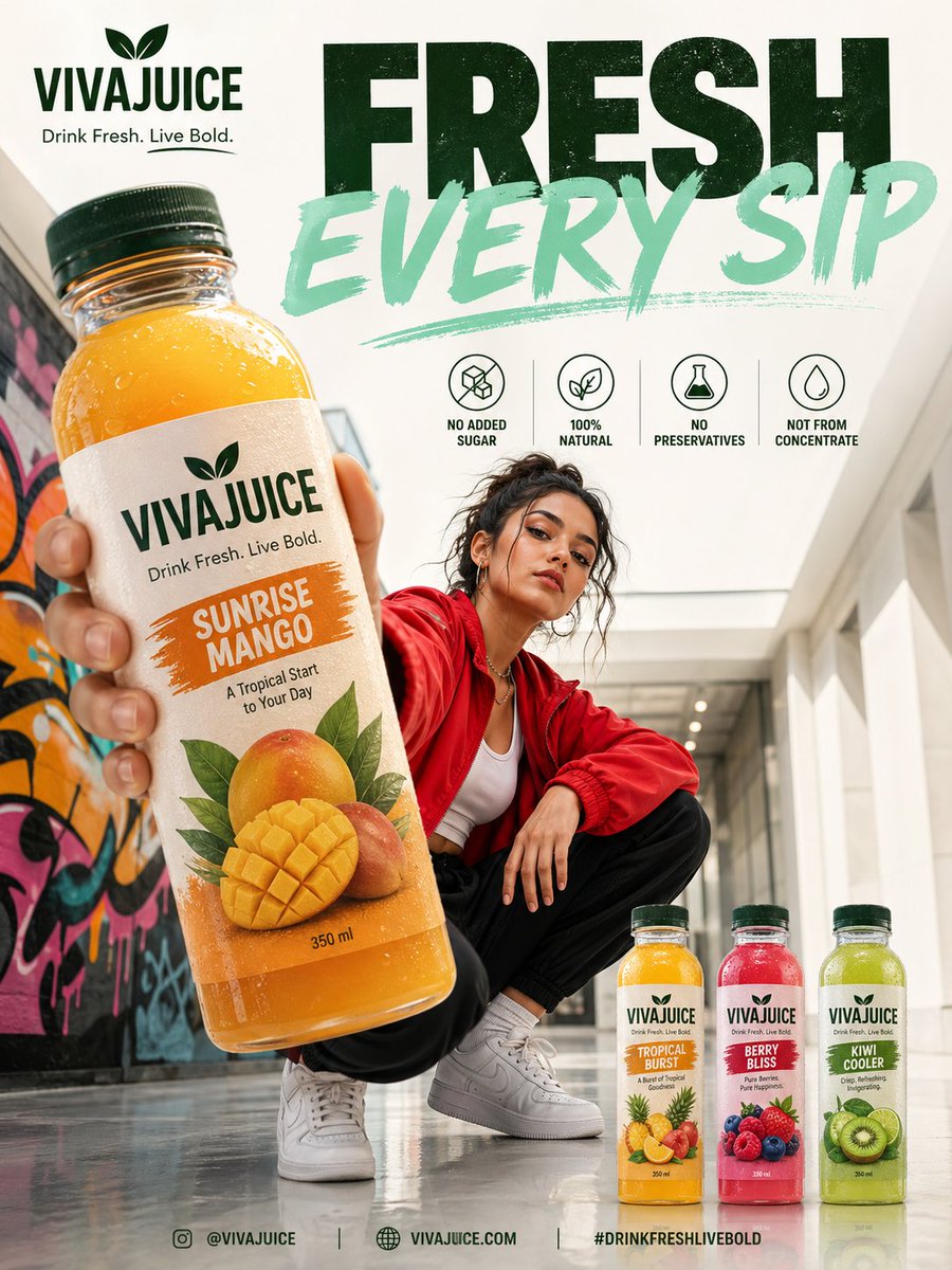 VivaJuice — Fresh Every Sip — Sunrise Mango — Fresh Every Sip